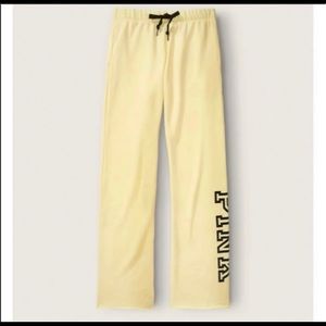 Victoria’s Secret Everyday Lounge Boyfriend Pants - Yellow / Black sz XL 399544